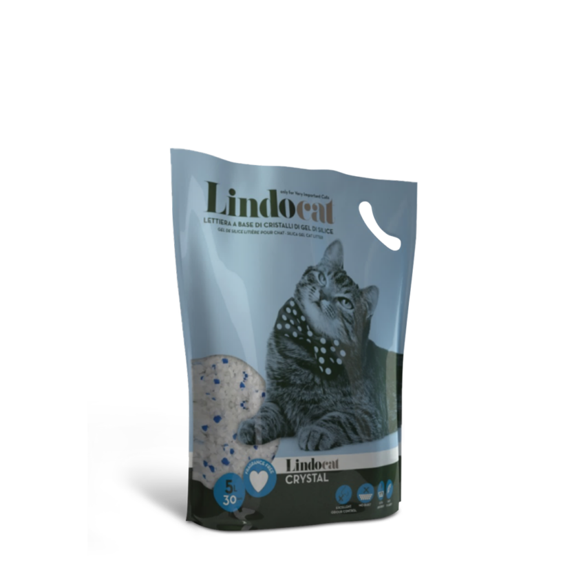 Lindocat Crystal Lettiera in Gel di Silice 5L Lindocat Crystal Lettiera in Gel di Silice 5L